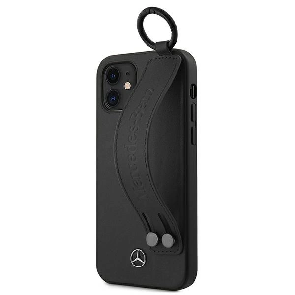 Etui Mercedes Strap Line na iPhone 12 mini - czarne