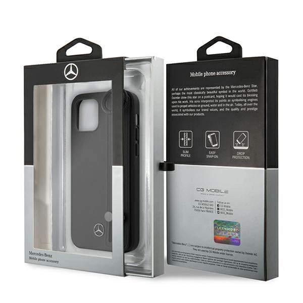 Etui Mercedes Strap Line na iPhone 12 mini - czarne