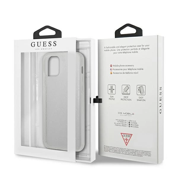 Etui Guess 4G 3D Pattern Collection na iPhone 12 / iPhone 12 Pro - przezroczyste