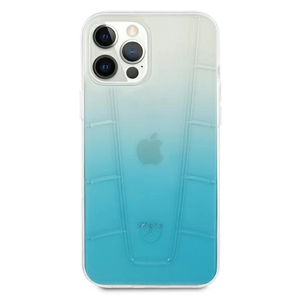 Etui Mercedes Transparent Line na iPhone 12 / iPhone 12 Pro - niebieskie