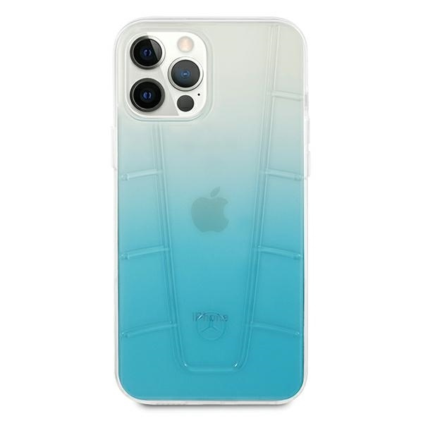 Etui Mercedes Transparent Line na iPhone 12 Pro Max - niebieskie