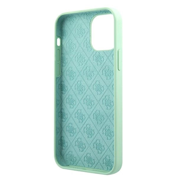 Etui Guess Metal Logo Script na iPhone 12 Pro Max 6,7" - zielone