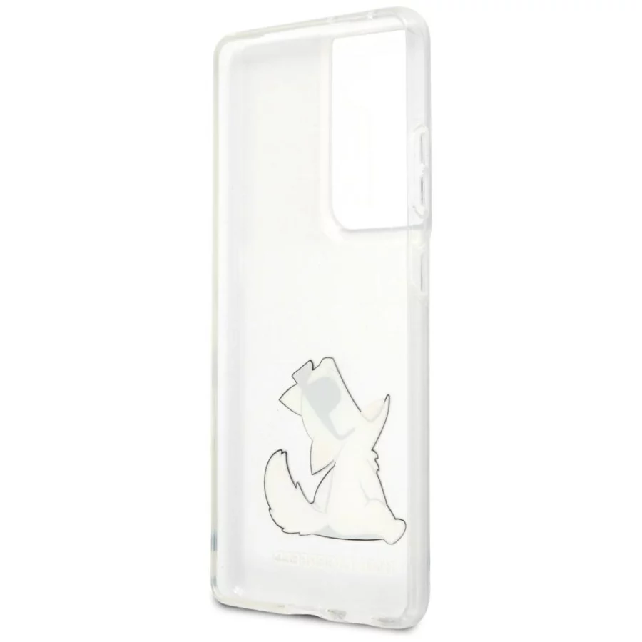 Etui Karl Lagerfeld Choupette Fun na Samsung Galaxy S21 Ultra - przezroczyste