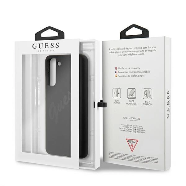 Etui Guess Script Vintage na Samsung Galaxy S21+ - czarne