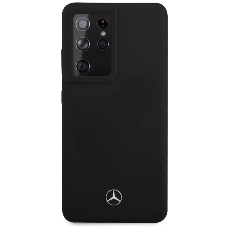 Etui Mercedes Silicone Line na Samsung Galaxy S21 Ultra - czarne