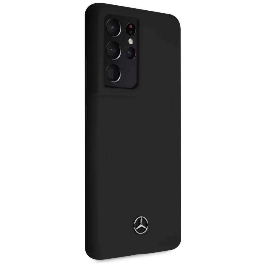 Etui Mercedes Silicone Line na Samsung Galaxy S21 Ultra - czarne