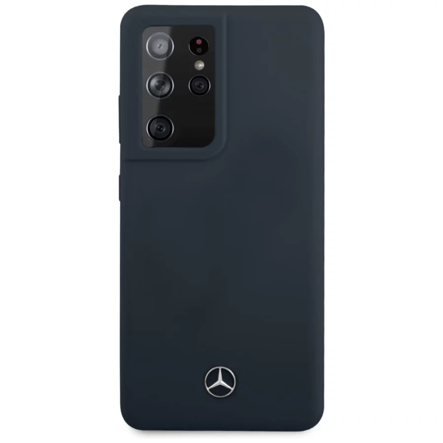 Etui Mercedes Silicone Line na Samsung Galaxy S21 Ultra - niebieskie