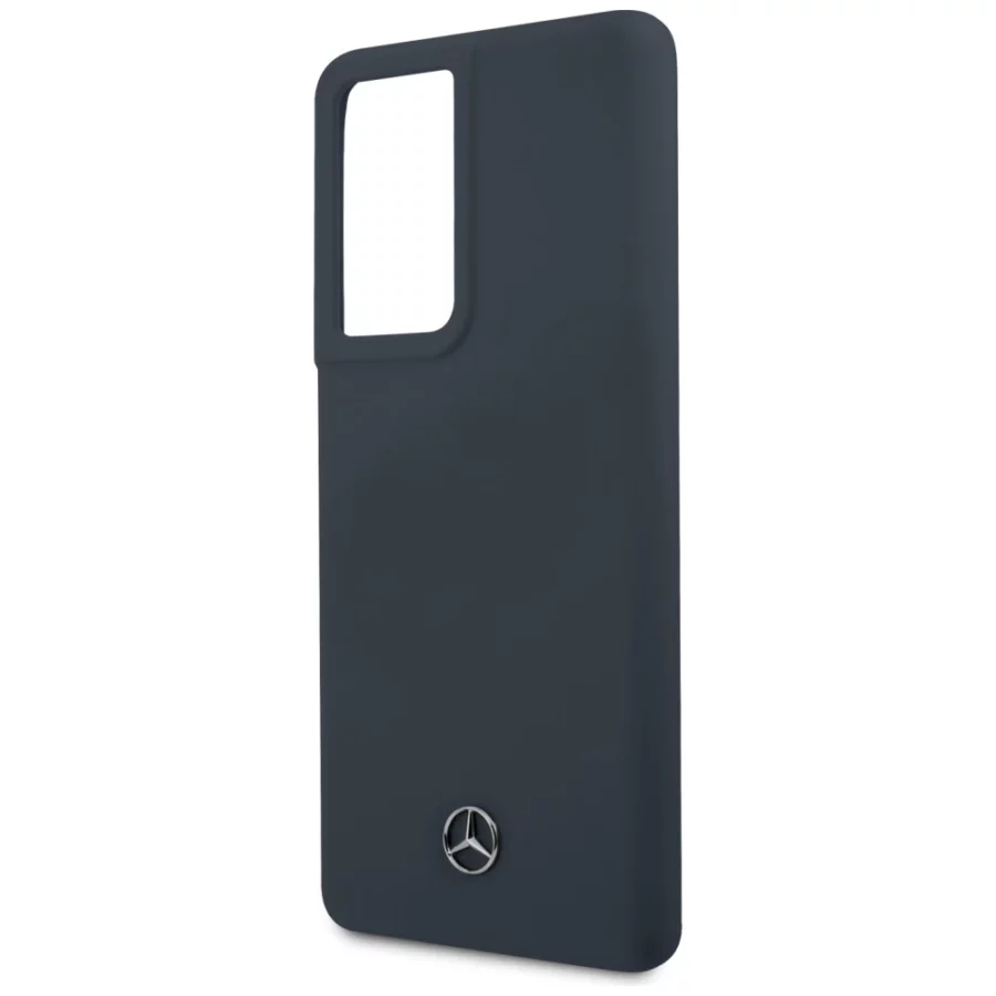 Etui Mercedes Silicone Line na Samsung Galaxy S21 Ultra - niebieskie