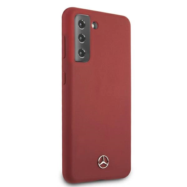 Etui Mercedes Silicone Line na Samsung Galaxy S21 - czerwone