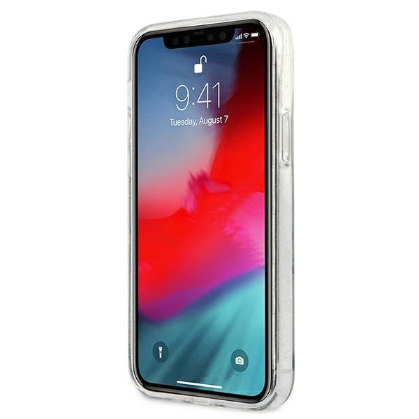 Etui Guess Glitter 4G Big Logo na iPhone 12 Pro Max - przezroczyste