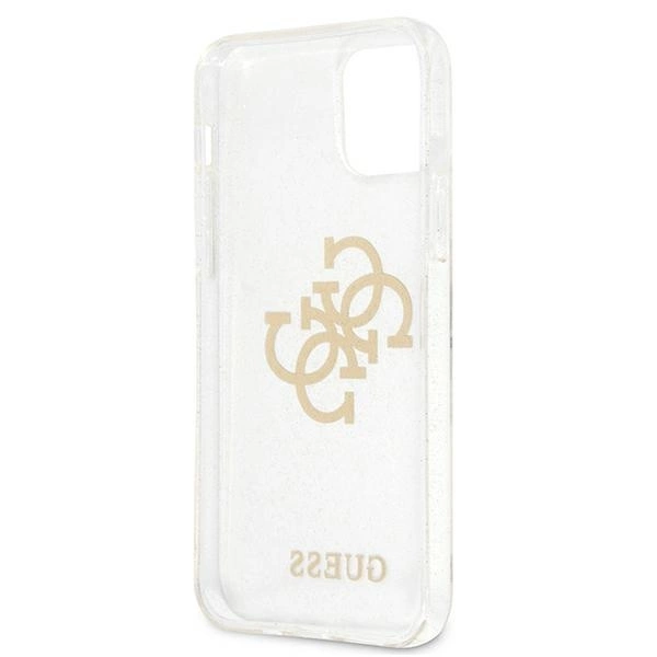 Etui Guess Glitter 4G Big Logo na iPhone 12 Pro Max - przezroczyste