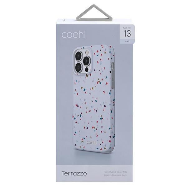 Etui Uniq Coehl Terrazzo na iPhone 13 Pro / iPhone 13 - białe