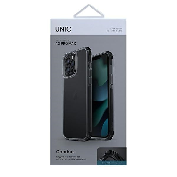 Etui Uniq Combat na iPhone 13 Pro Max - czarne