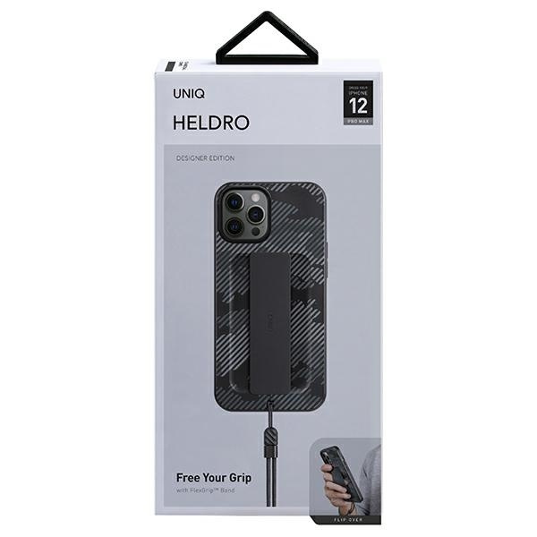 Etui Uniq Heldro na iPhone 12 Pro Max - czarne moro