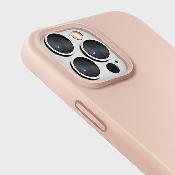 Etui Uniq Lino na iPhone 13 Pro / iPhone 13 - różowe