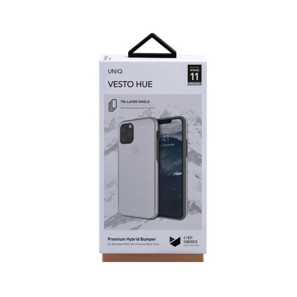 Etui UNIQ Vesto Hue na iPhone 11 Pro Max - przezroczysto-srebrne