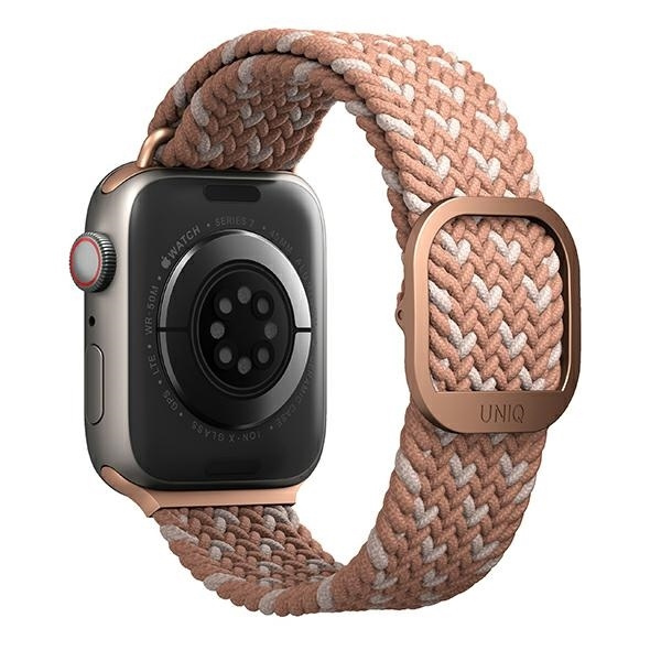Pasek UNIQ Aspen Braided na Apple Watch 1/2/3/4/5/6/7/8/SE/SE2 40/38/41mm - różowy