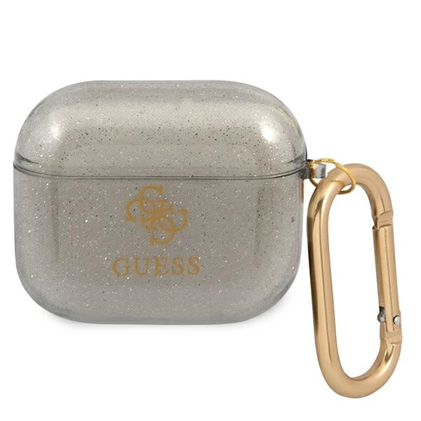 Etui Guess Glitter Collection na AirPods 3 - czarne