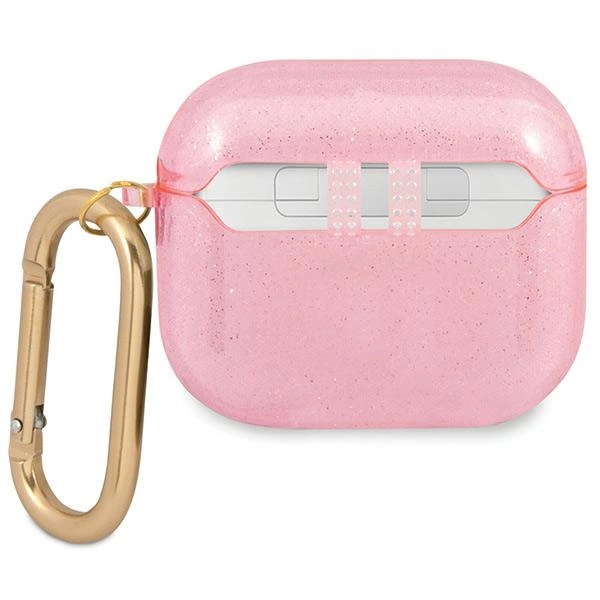 Etui Guess Glitter Collection na AirPods 3 - różowe