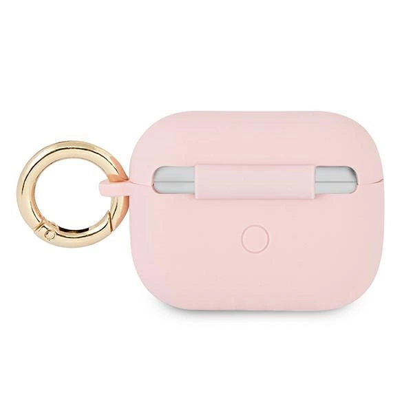 Etui Guess Silicone Vintage Script na AirPods Pro - różowe