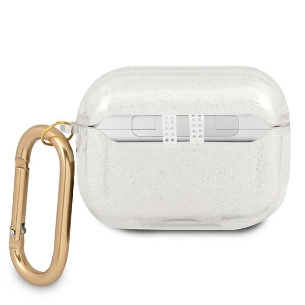 Etui Guess Glitter Collection na AirPods Pro - przezroczyste