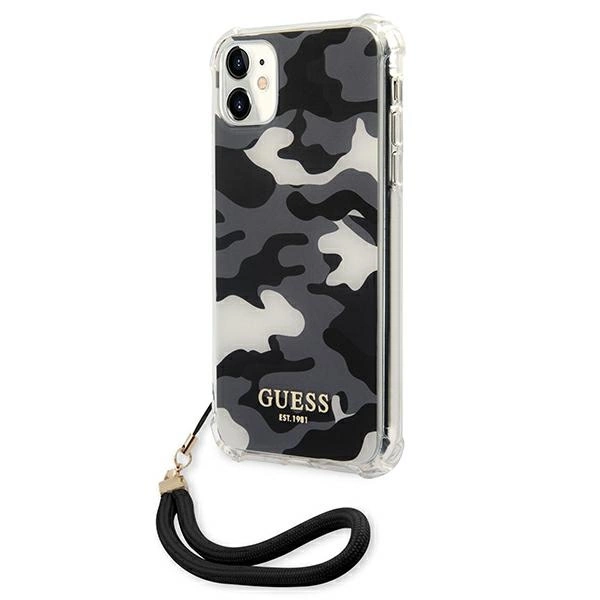 Etui Guess Camo Collection na iPhone 11 / Xr - czarne