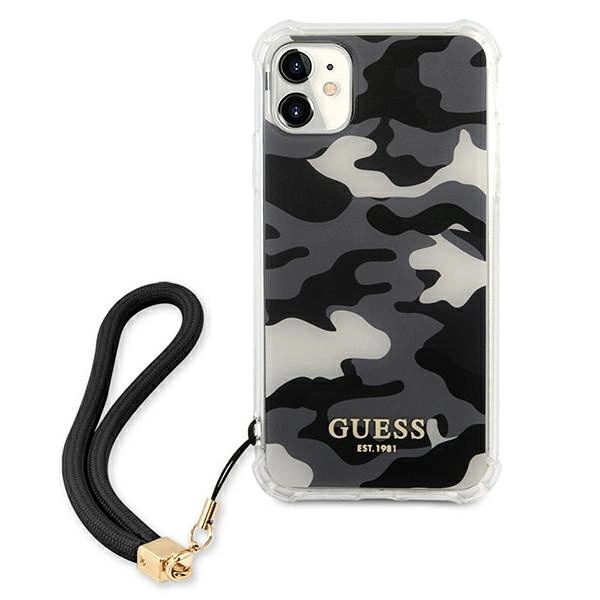 Etui Guess Camo Collection na iPhone 11 / Xr - czarne