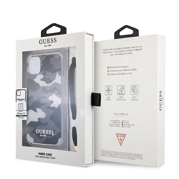 Etui Guess Camo Collection na iPhone 11 / Xr - czarne