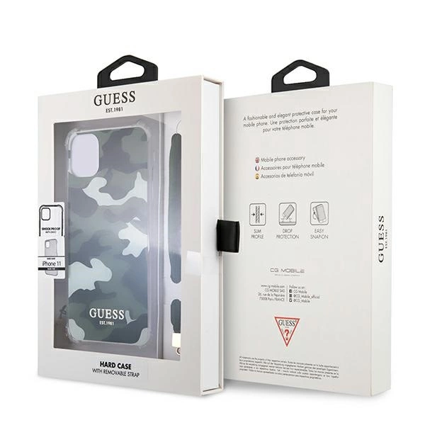 Etui Guess Camo Collection na iPhone 11 / Xr - zielone