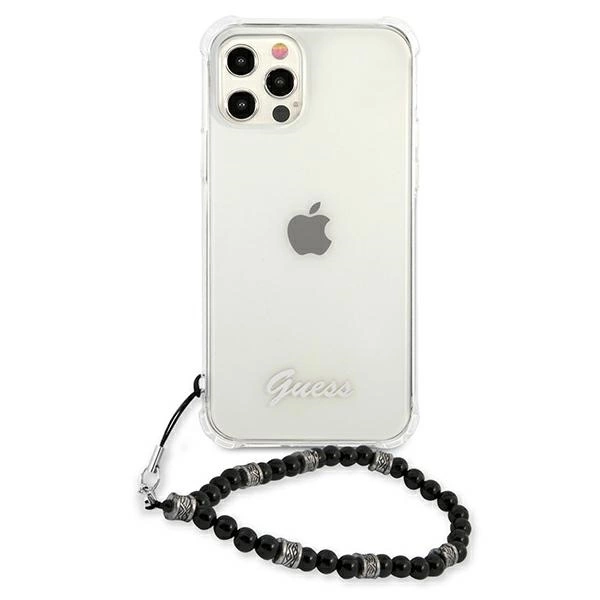 Etui Guess Black Pearl na iPhone 12 Pro Max - przezroczyste