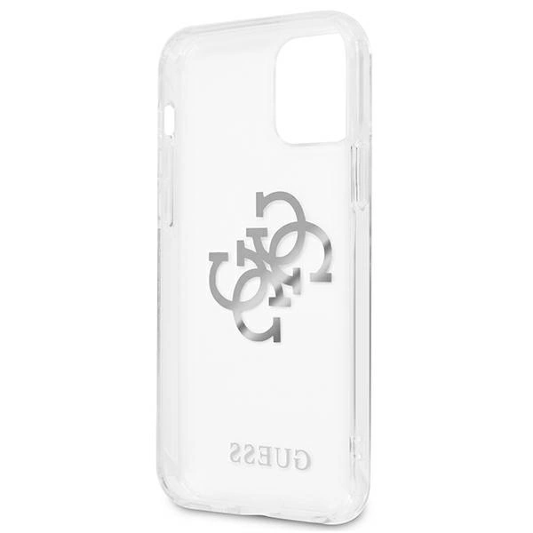 Etui Guess 4G Silver Charms Collection na iPhone 12 Pro Max - przezroczyste
