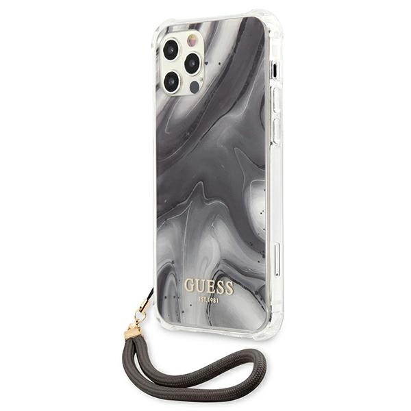Etui Guess Marble Collection na iPhone 12 Pro Max - szare