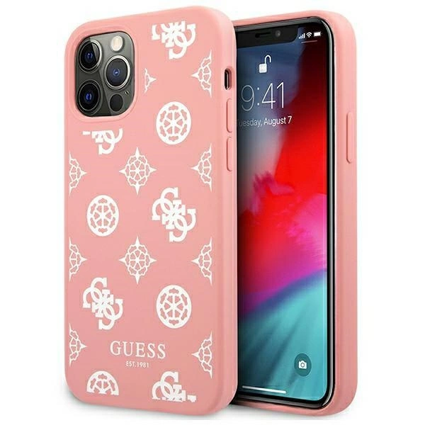 Etui Guess Peony Collection na iPhone 12 Pro Max - różowe
