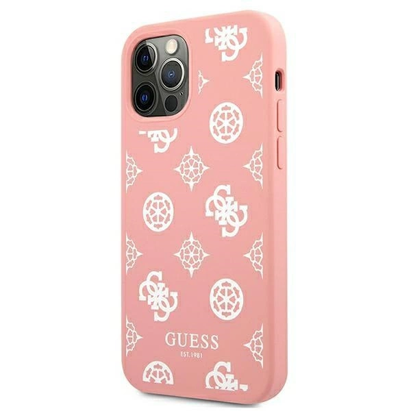 Etui Guess Peony Collection na iPhone 12 Pro Max - różowe