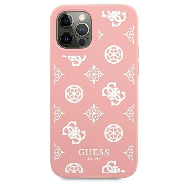 Etui Guess Peony Collection na iPhone 12 Pro Max - różowe