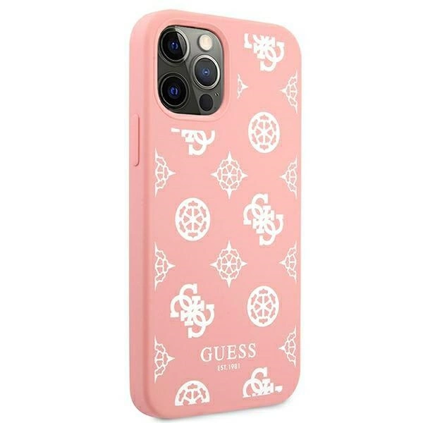 Etui Guess Peony Collection na iPhone 12 Pro Max - różowe