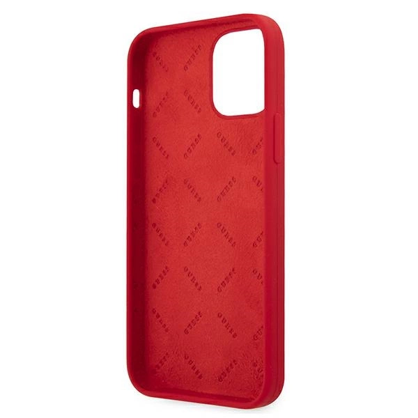 Etui Guess Peony Collection na iPhone 12 Pro Max - czerwone
