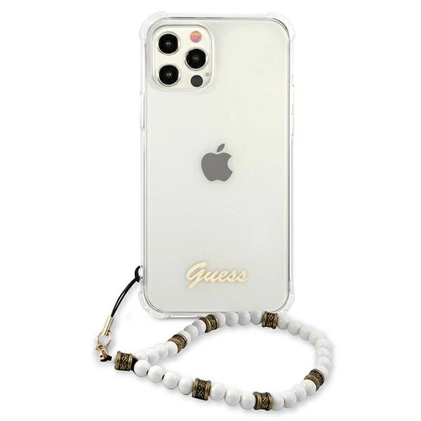 Etui Guess White Pearl na iPhone 12 / iPhone 12 Pro - przezroczyste