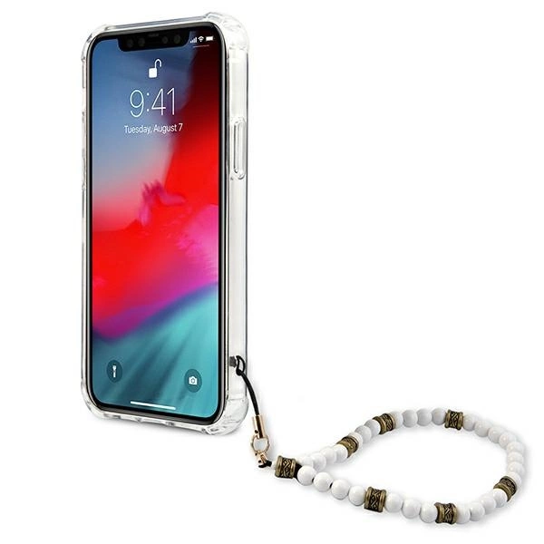 Etui Guess White Pearl na iPhone 12 / iPhone 12 Pro - przezroczyste
