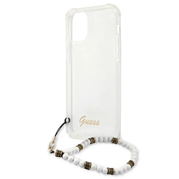 Etui Guess White Pearl na iPhone 12 / iPhone 12 Pro - przezroczyste