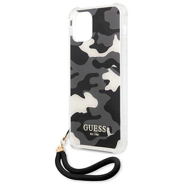 Etui Guess Camo Collection na iPhone 12 / iPhone 12 Pro - czarne