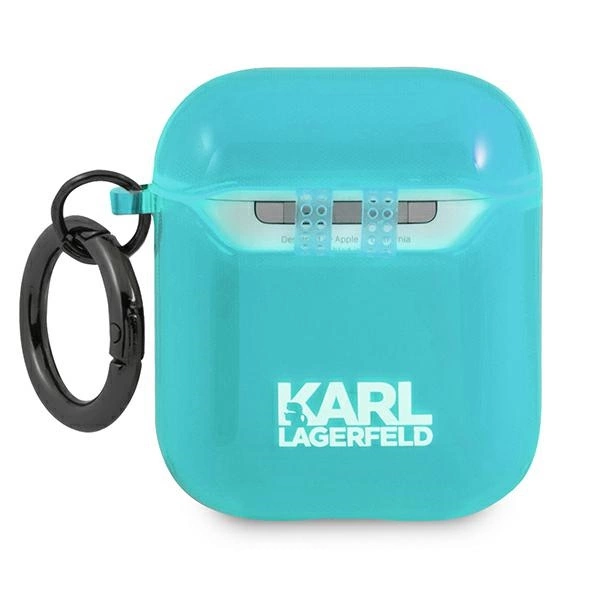 Etui Karl Lagerfeld Choupette na AirPods 1/2 - niebieskie