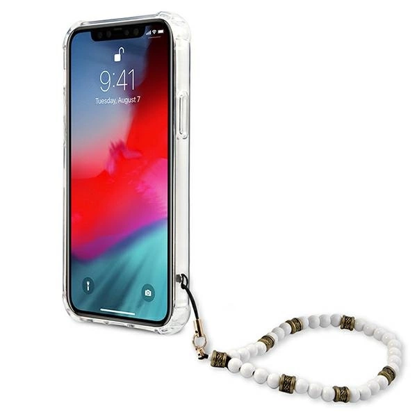 Etui Guess White Pearl na iPhone 12 Pro Max - przezroczyste
