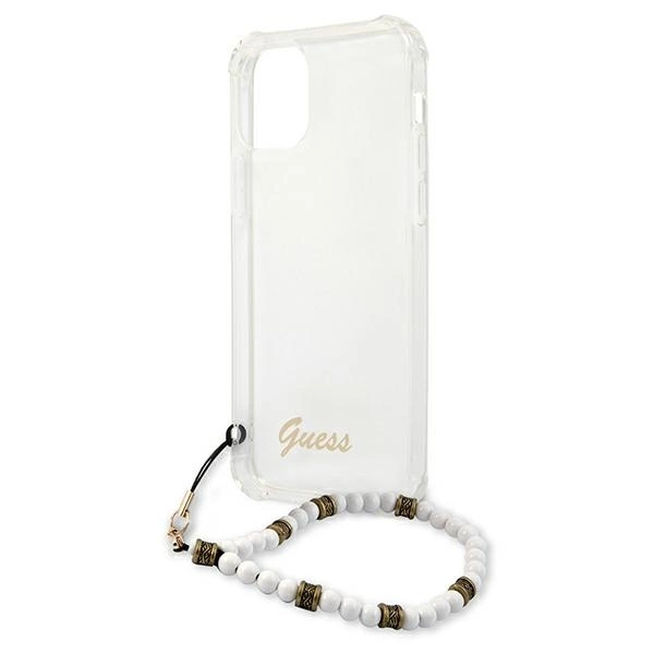 Etui Guess White Pearl na iPhone 12 Pro Max - przezroczyste