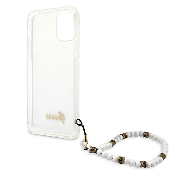 Etui Guess White Pearl na iPhone 12 Pro Max - przezroczyste