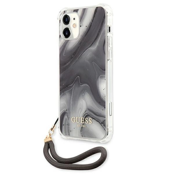 Etui Guess Marble Collection na iPhone 12 mini - szare