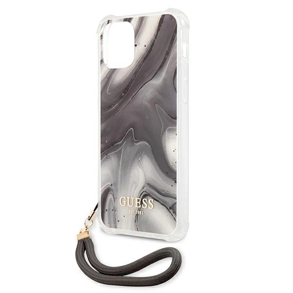 Etui Guess Marble Collection na iPhone 12 mini - szare