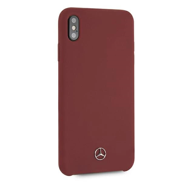 Etui Mercedes Silicone Line na iPhone Xs Max - czerwone