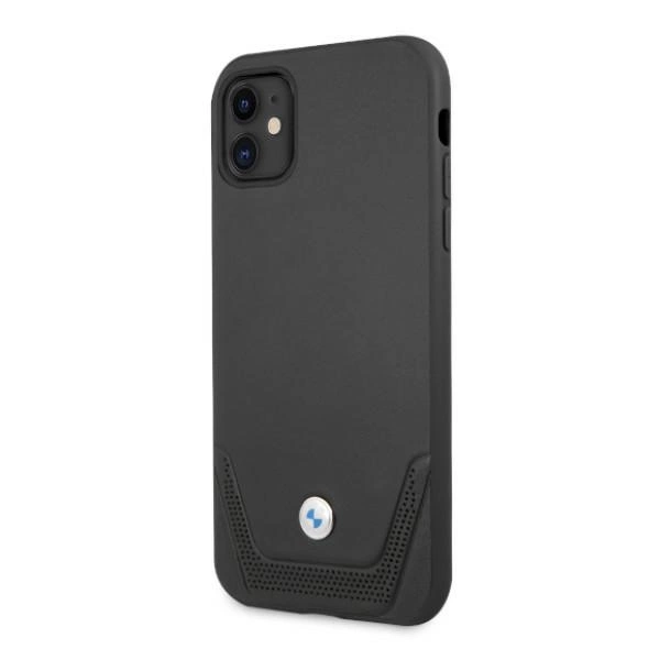 Etui BMW Leather Perforate na iPhone 11 / Xr - czarne