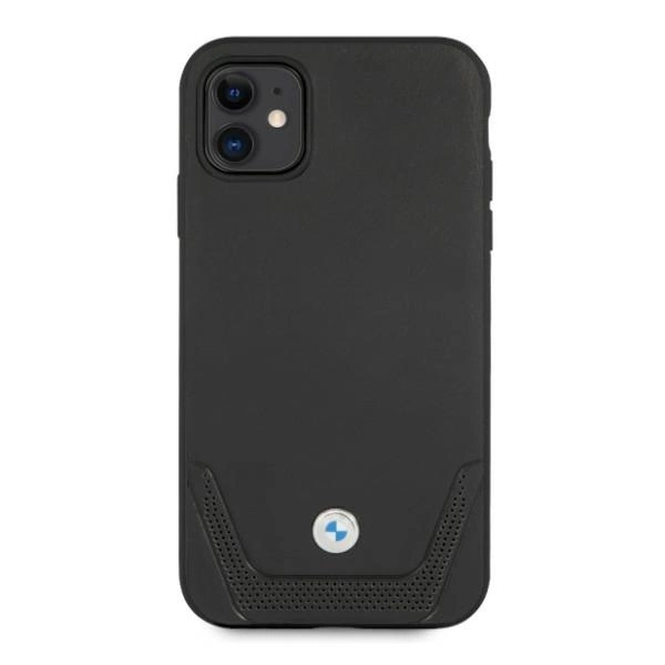 Etui BMW Leather Perforate na iPhone 11 / Xr - czarne